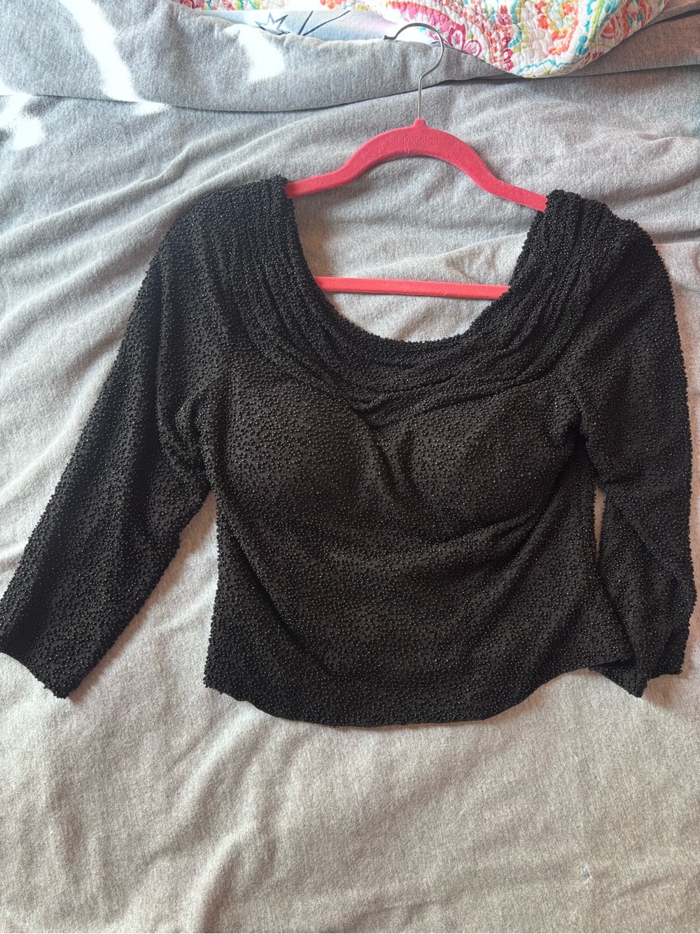 90s Andretta Donatello Beaded Cowl Neck Womenās Top - Small